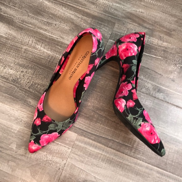 christian siriano floral heels